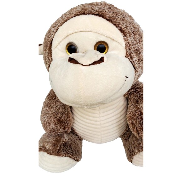 Kellytoy Brown Plush Monkey 14" Stuffed Animal Heart Logo Foot Soft Toy Gift - Picture 2 of 11